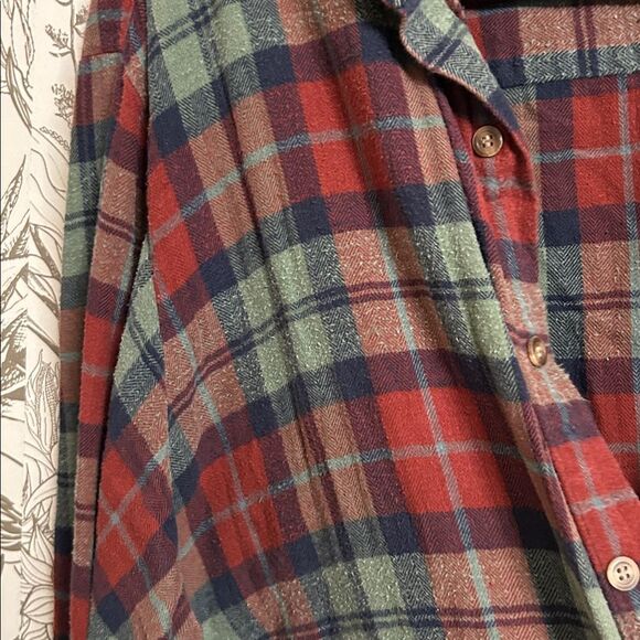 Claybrooke XL Outdoors Plaid Flannel Shirt Unisex Men Women Button Down - Picture 5 of 6